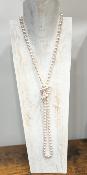 Collier en perles rose 