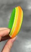 Bracelet jonc orange vert