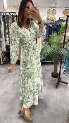 Robe blanche imprimé tropical 053-211021
