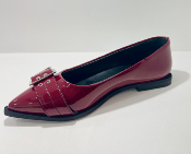 Ballerines à bride cuir bordeaux MI7345