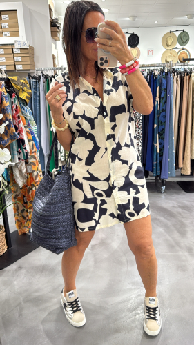 Robe courte LUCKY CHARMS bleu beige WWU035