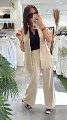 Pantalon large beige KXPA0273 KKS