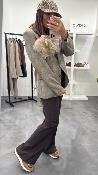 Pantalon flare chocolat SINGER G&M