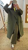 Manteau boutonner vert olive KG26IID IMPERIAL