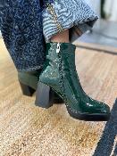 Bottines cuir à talons IRIS vert
