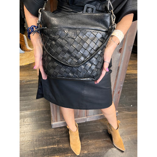 Sac cuir noir Lewi Biba