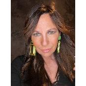 Boucles Oreilles vert miroir