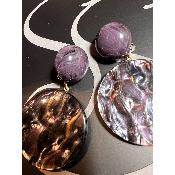 Boucles Oreilles Pauline violet
