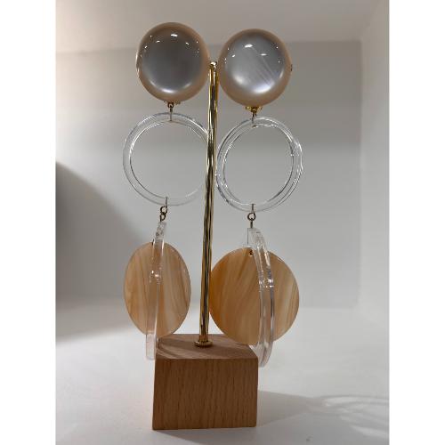 Boucles Oreilles romane transparent
