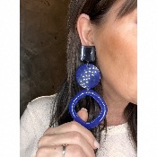 Boucles Oreilles  bleu royal