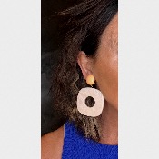Boucles Oreilles pêche orange 