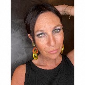 Boucles Oreilles maillons orange vert miroir