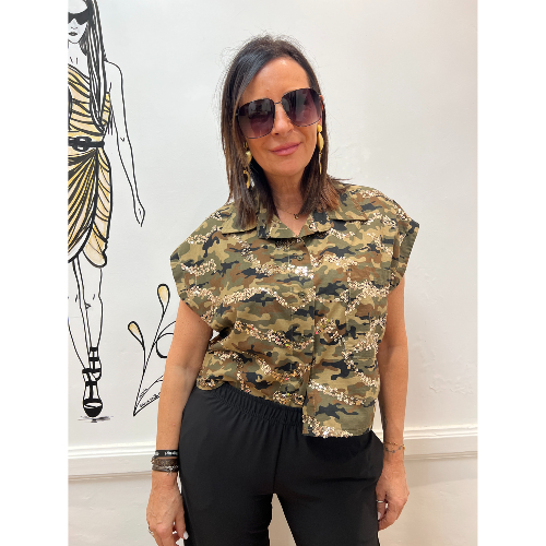 Chemise militaire à sequins C773J145 DIXIE