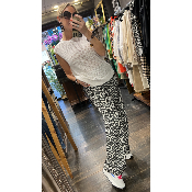 Pull sans manches maille filet blanc