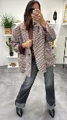 Veste Blazer oversize petits carreaux bordeaux JQ44KEG IMPERIAL