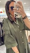 Veste trench long kaki KXSP0003 KKS 
