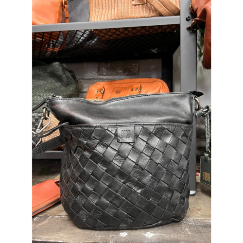 Sac cuir noir Lewi Biba