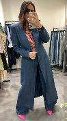 Veste trench long demin bleu KXCP0041 KKS