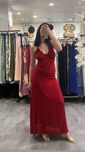Robe longue rouge M2379A MR
