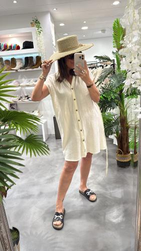 Robe courte écru ROZANA G&M