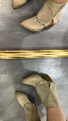 Bottines cuir à talons beige GR4356