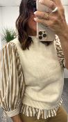 Pull sans manches écru MANDA LPE