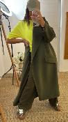 Manteau boutonner vert olive KG26IID IMPERIAL