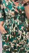 Robe longue à imprimés Freya verte WHITE STUFF 