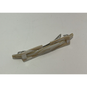Barrette à cheveux en acétate de cellulose beige et blanc