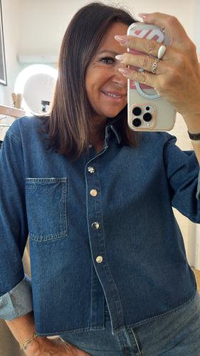 Chemise bleu jeans oversize 054-216900 BSB