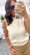 Pull sans manches cru MANDA LPE