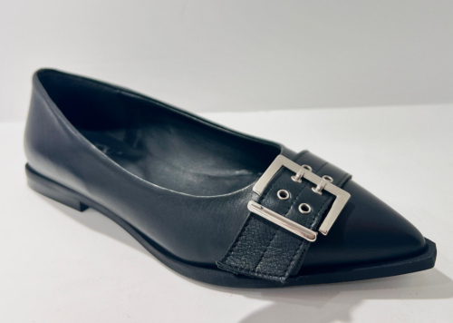 Ballerines à bride cuir noir MI7345