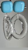 Boucles Oreilles bleu 