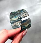 Bracelet manchette bleu verte