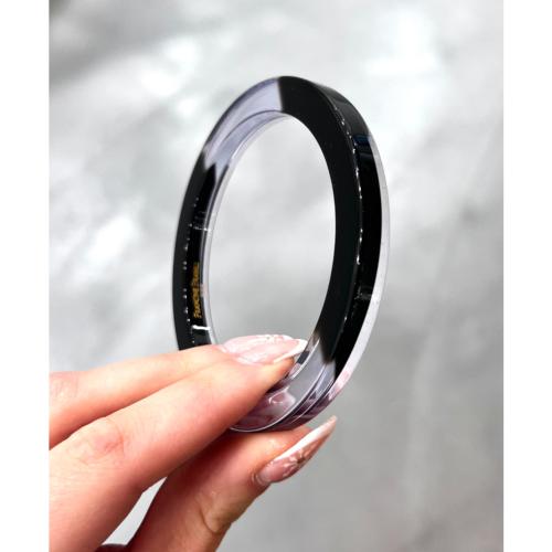 Bracelet jonc transparent noir