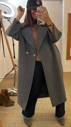 Manteau long gris KBEFKFMA DIXIE