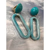 Boucles Oreilles clips turquoise Carla