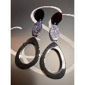 Boucles Oreilles Faustine Violet