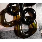 Boucles Oreilles Maillons Karen Kaki