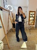 Pantalon large bleu marine SWEENEY G&M