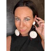 Boucles Oreilles noir et blanc