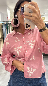 Chemise rose à motifs 053-240012 BSB