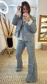 Veste blazer grise et beige VJDF6YATPA DIXIE 