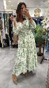Robe blanche imprimé tropical 053-211021