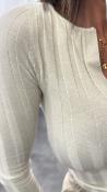 Pull cintré blanc 52362149 MM