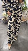 Pantalon large à motifs géométriques PAVOT G&M