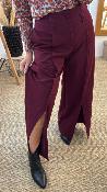Pantalon Fluide à pinces bordeaux PETRA GOAGOA