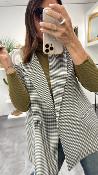 Veste Blazer vert sans manches  carreaux LC23KNK IMPERIAL