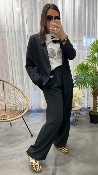 Pantalon fluide noir M8336 MR
