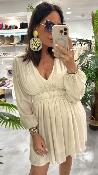 Robe courte beige M2384A MR